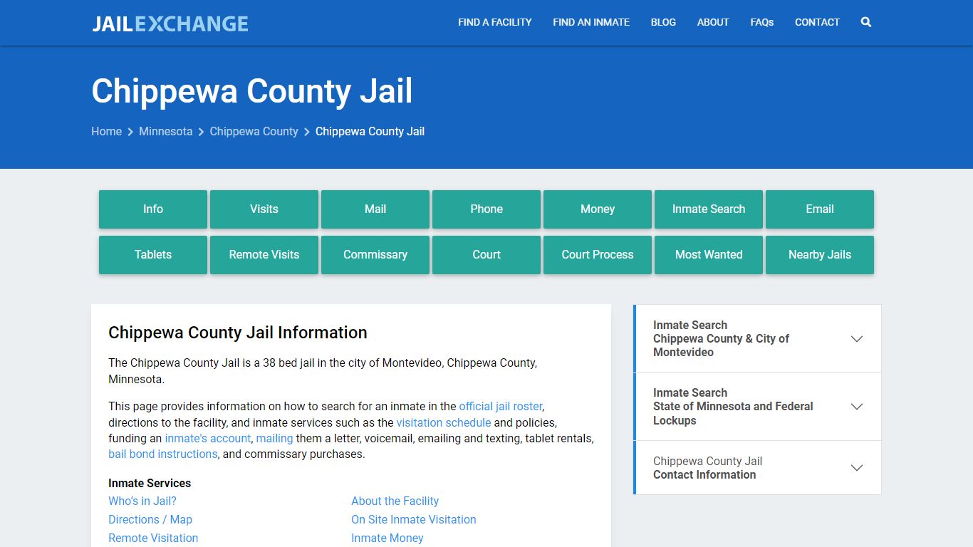 Chippewa County Jail, MN Inmate Search, Information